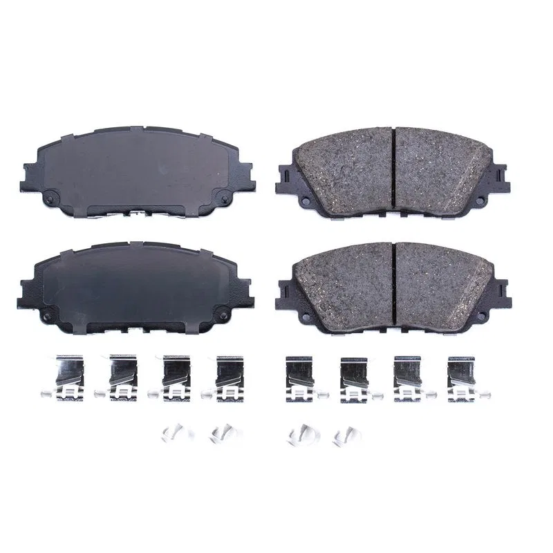 17-2076 – POWERSTOP Brake Pad, FMSI Number D2076 Ceramic Brake Pads Set Of 4 With Premium Stainless Steel Hardware